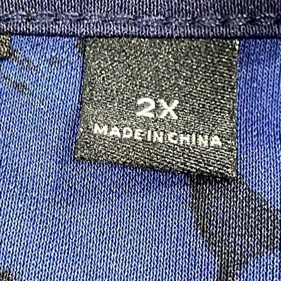 NWOT H by Halston Blue Black Animal Print Dress. Size 2X 22/24 plus - Picture 7 of 8